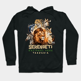 Animals In African Serengeti National Park Safari Tanzania Hoodie